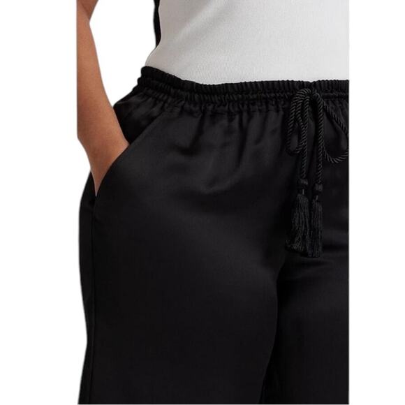 Lauren Ralph Lauren Satin Charmeuse Wide Leg Drawcord Pants Plus Size NEW 2X - Picture 5 of 9